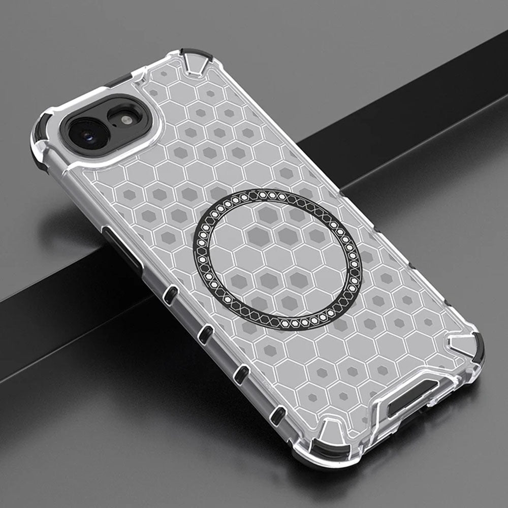Techsuit - HoneyComb Shield MagSafe - iPhone 16e / iPhone 17e - White