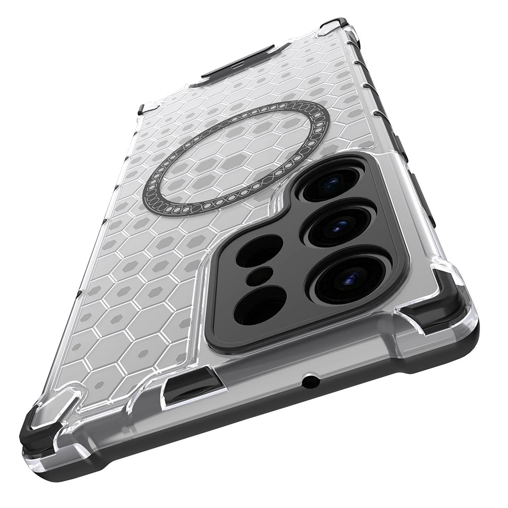 Techsuit - HoneyComb Shield MagSafe - Samsung Galaxy S24 Ultra - White