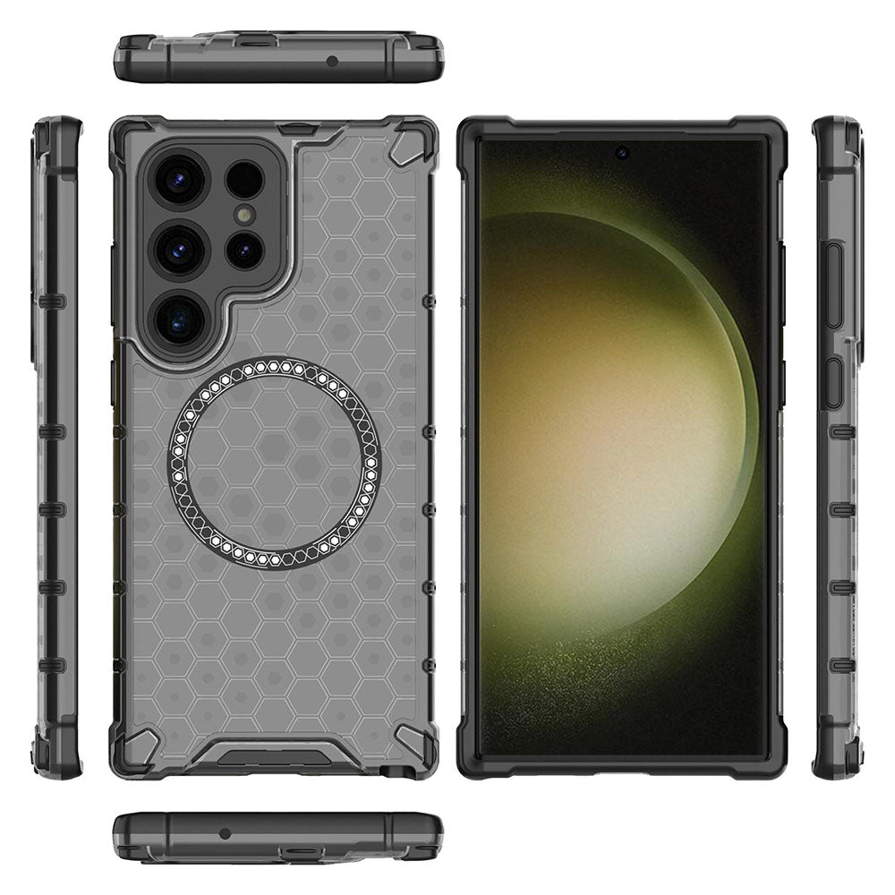 Techsuit - HoneyComb Shield MagSafe - Samsung Galaxy S24 Ultra - Black