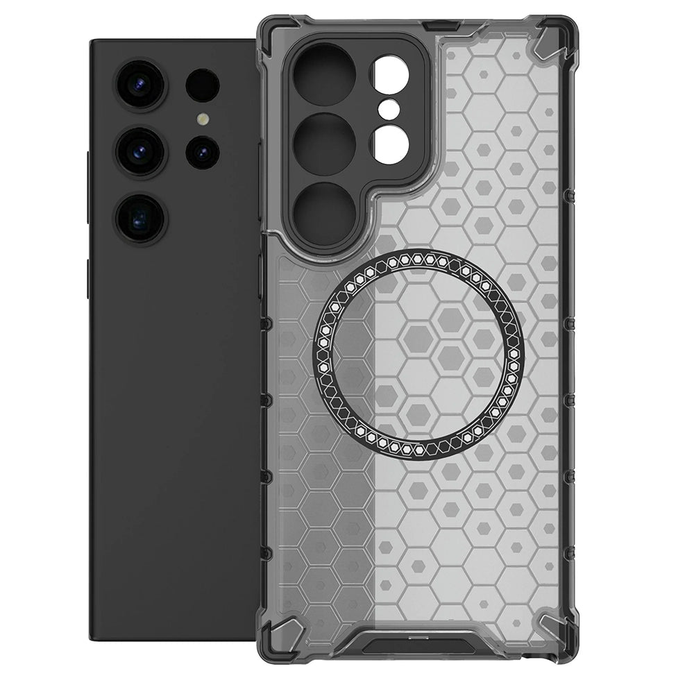 Techsuit - HoneyComb Shield MagSafe - Samsung Galaxy S24 Ultra - Black