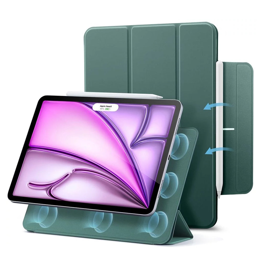 ESR - Rebound Magnetic - iPad Pro 12.9 (2020/2021/2022) / Air 13 (2024) / Air 13 (2025) / Air 13 (2026) - Forest Green