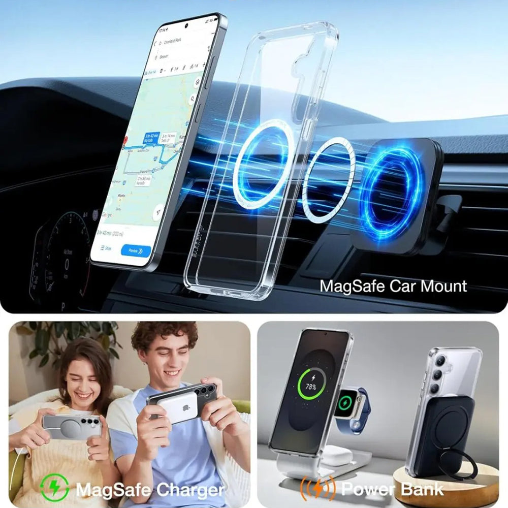 Torras Husa de protectie Torras Guardian Magnetic Series compatibil cu Samsung Galaxy S25 Ultra, Transparent – imagine 6