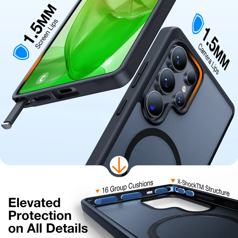 Torras Husa de protectie Torras Guardian Magnetic Series compatibil cu Samsung Galaxy S25 Ultra, Transparent – imagine 5