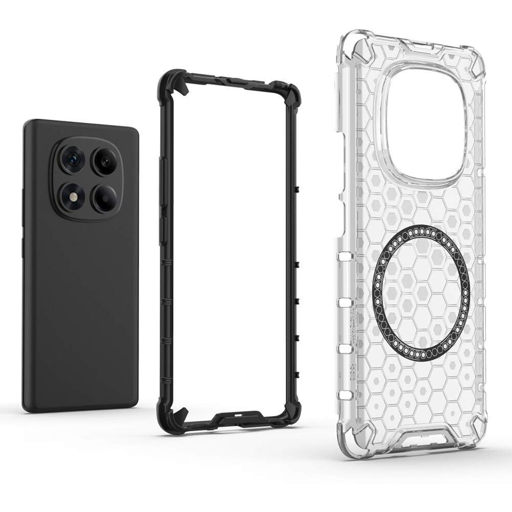 Techsuit - HoneyComb Shield MagSafe - Xiaomi Redmi Note 14 Pro 4G - Black