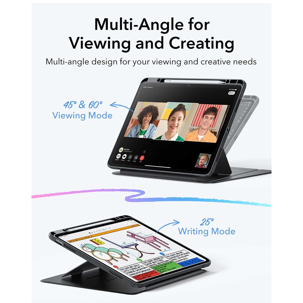 ESR - Flip Hybrid (with Pencil Holder) - iPad Air 13 (2024) / Air 13 (2025) / Air 13 (2026) - Black