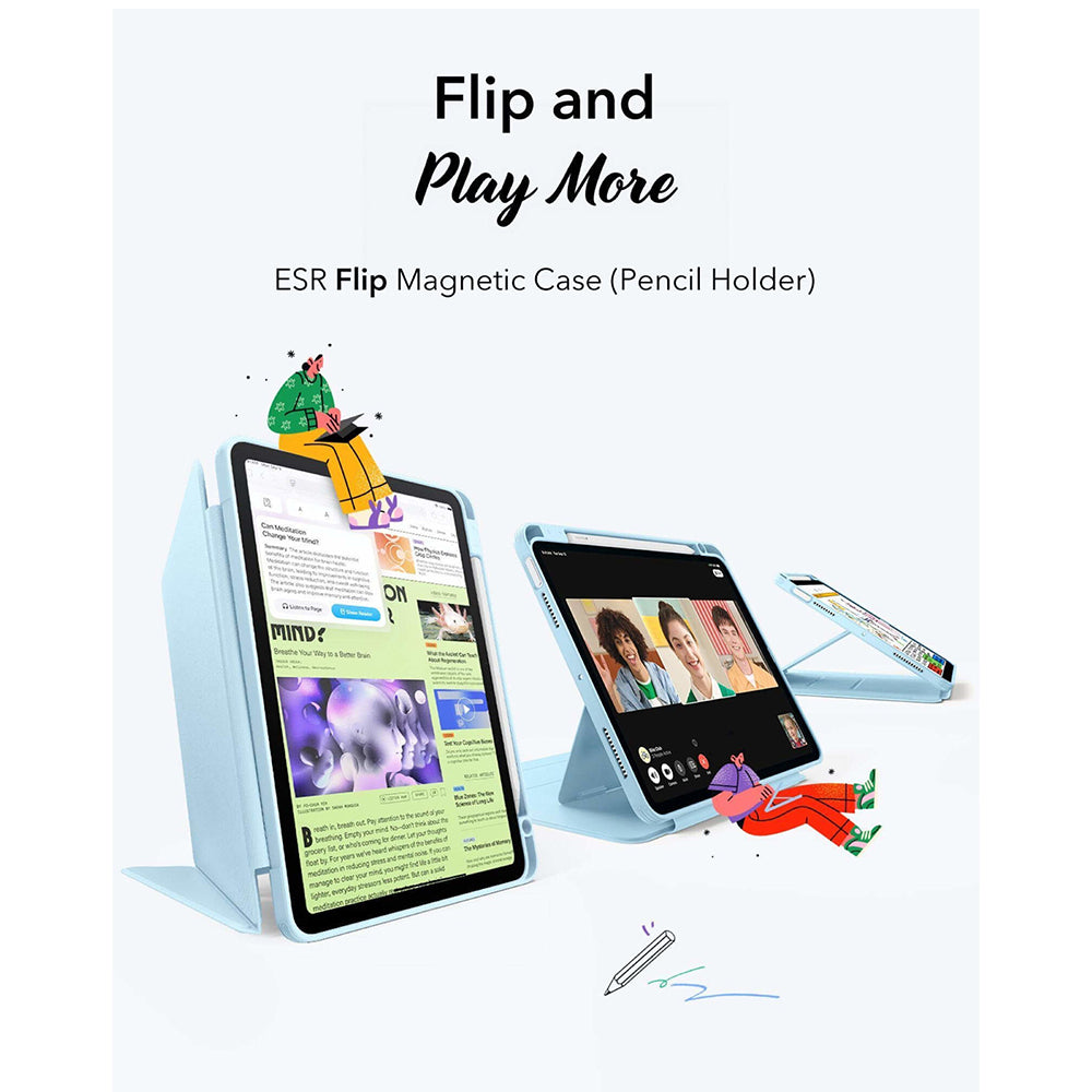 ESR Husa de protectie tableta ESR Flip Hybrid (with Pencil Holder) compatibil cu iPad Air 4 (2020) / Air 5 (2022) / Air 