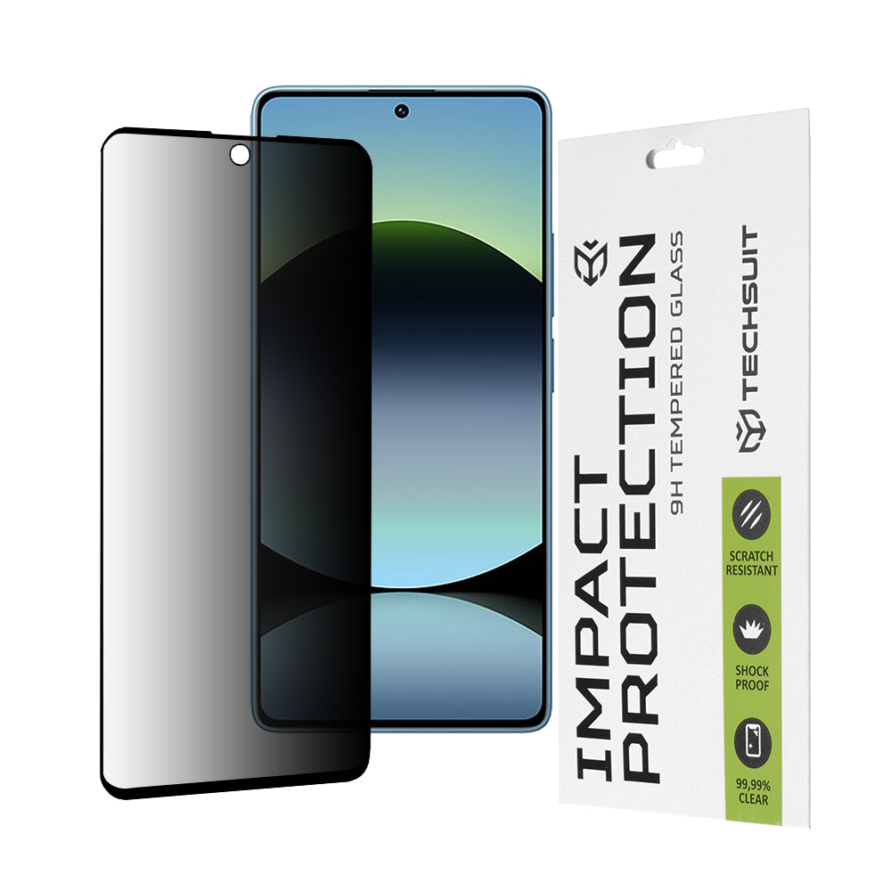 Techsuit - 111D Privacy Full Glue - Xiaomi Redmi Note 14S - Black