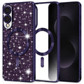 Techsuit - Luxury Glitter MagSafe - Samsung Galaxy S25 Edge - Deep Purple