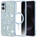 Techsuit - Luxury Glitter MagSafe - Samsung Galaxy S25 Edge - Light Blue
