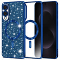 Techsuit - Luxury Glitter MagSafe - Samsung Galaxy S25 Edge - Deep Blue