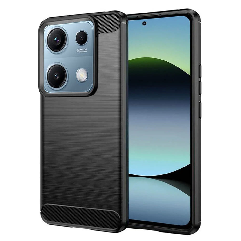 Techsuit - Carbon Silicone - Xiaomi Redmi Note 14S - Black