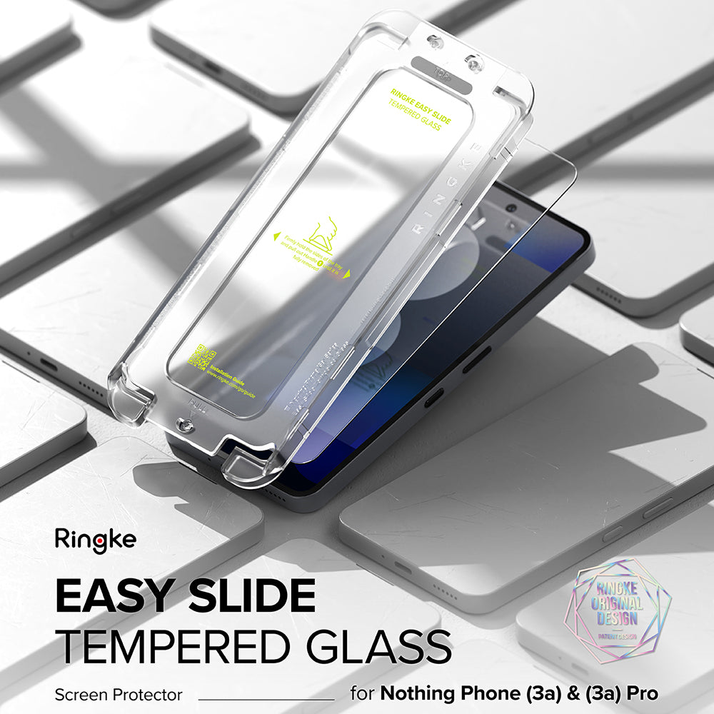 Ringke Folie de protectie Ringke Easy Slide Tempered Glass (set de 2) compatibil cu Nothing Phone (3a) / (3a) Pro, Trans