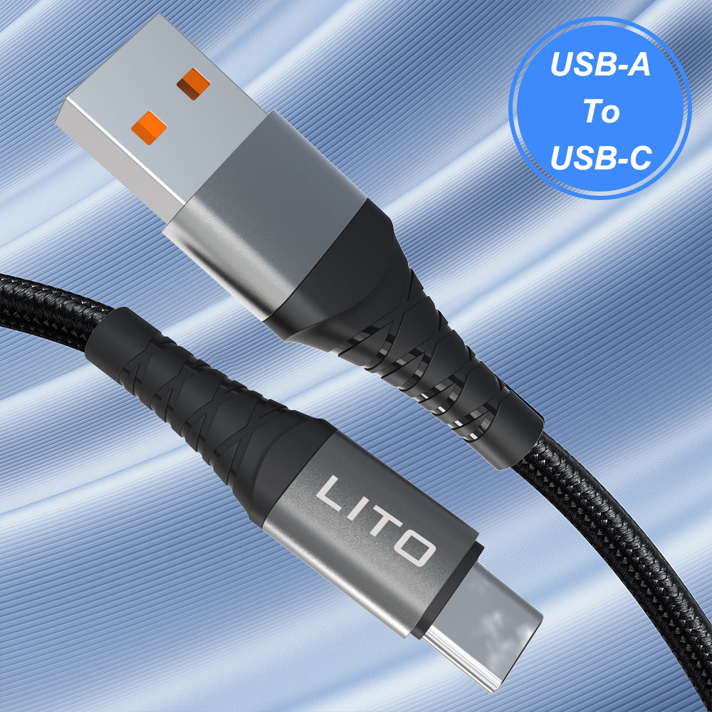 Lito - Data Cable (LD08CC) - Type-C to Type-C, Fast Charging, 60W, 1m - Black