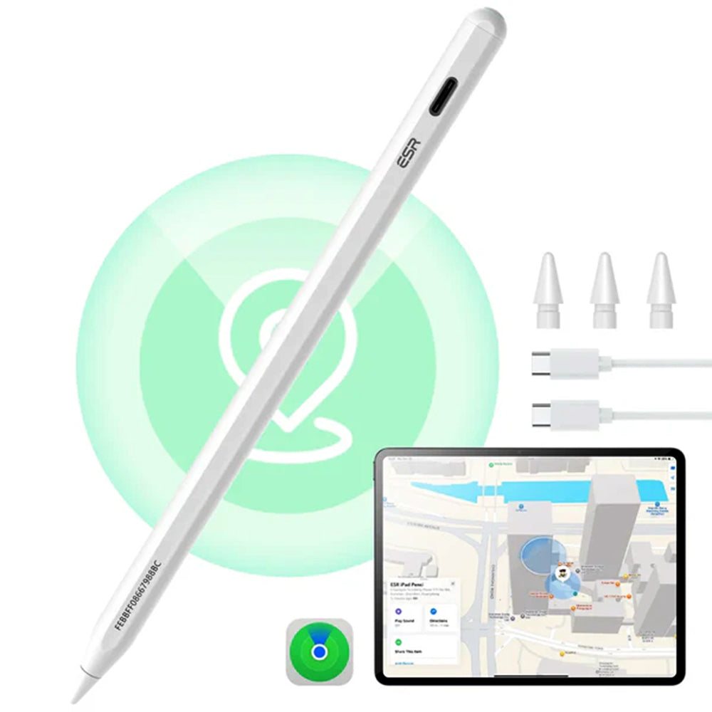 ESR Stylus ESR Stylus Pen Geo (6C00602), for iPad, Magnetic Attachment, Bluetooth, Type-C, Palm Rejection, Tilt Sensitiv
