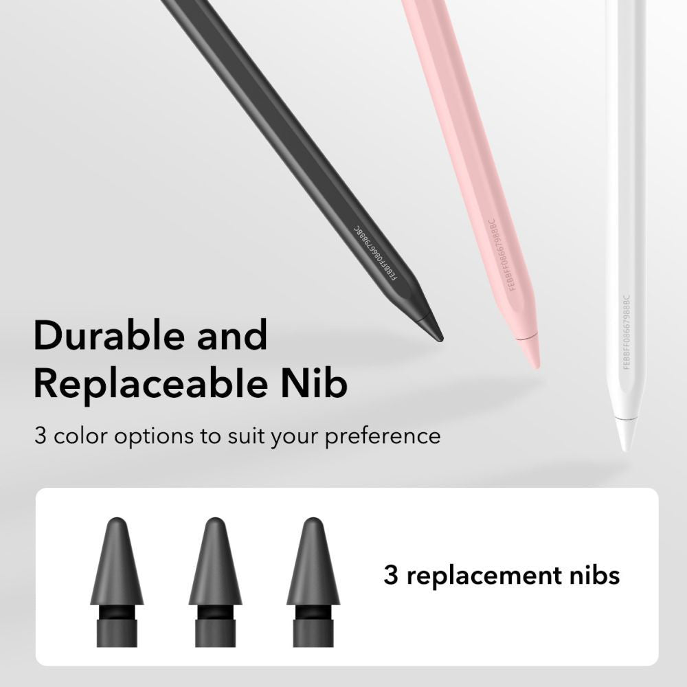 ESR - Stylus Pen Geo (6C00601) - for iPad, Magnetic Attachment, Bluetooth, Type-C, Palm Rejection, Tilt Sensitivity - Bl
