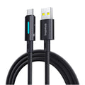 Baseus - Data Cable Lit (P10379002121-00) - USB to Type-C, 100W, Fast Charging, LED Light, Button-Control, 1m - Cosmic B