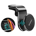 Techsuit - Car Holder AirGrip (S8) - Waterfall-Shaped, Magnetic N52 Secure Grip, for Air Vent, Clamp Grip - Black / Silv