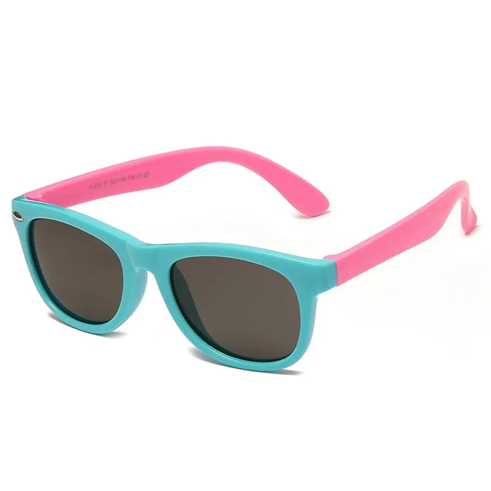 Techsuit - Sunglasses Polarised (8306-C32) - for Babies, Square Shape - Blue / Pink