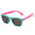 Techsuit - Sunglasses Polarised (8306-C32) - for Babies, Square Shape - Blue / Pink