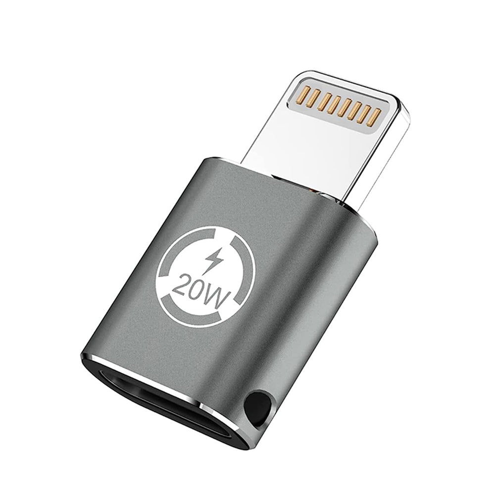 Techsuit - Premium OTG Adapter TitanCoreX (A11) - Lightning to Type-C, 3A, Aluminum Alloy, Plug&Play, Fast Transfer - Gr
