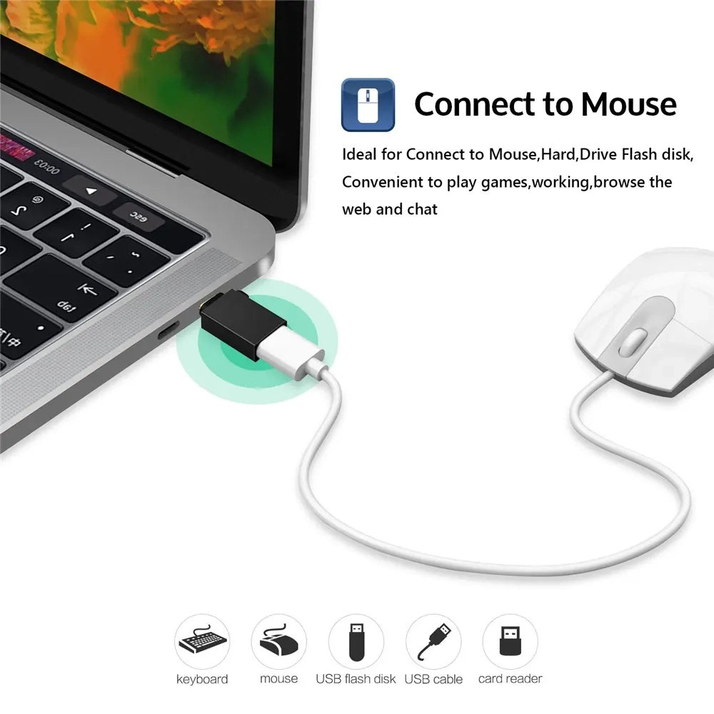 Techsuit - (2 pack) OTG Adapters DuoVoltX (A13) - USB to Type-C, 3A, Plug&Play, Fast Transfer, 5Gbps - Grey