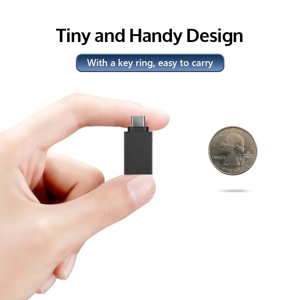 Techsuit - (2 pack) OTG Adapters DuoVoltX (A13) - USB to Type-C, 3A, Plug&Play, Fast Transfer, 5Gbps - Grey