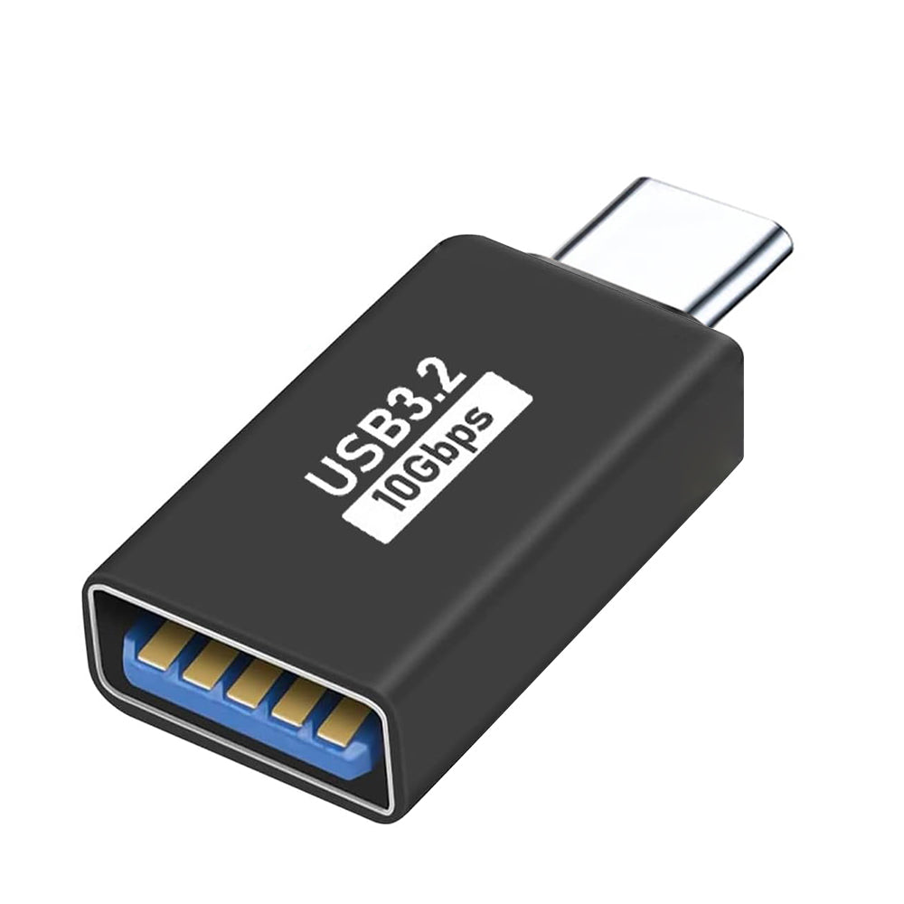 Techsuit - OTG Adapter AluCoreX (A14) - USB to Type-C, 10Gbps, Plug and Play, Aluminum Alloy, Fast Data Transfer - Black