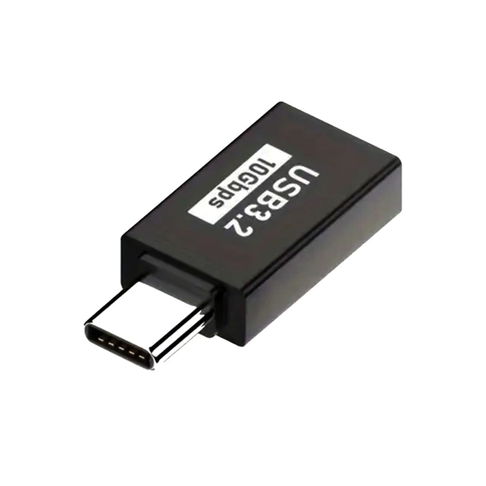 Techsuit - OTG Adapter AluCoreX (A14) - USB to Type-C, 10Gbps, Plug and Play, Aluminum Alloy, Fast Data Transfer - Black