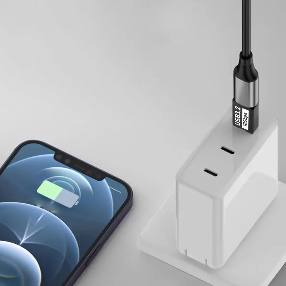 Techsuit - OTG Adapter AluCoreX (A14) - USB to Type-C, 10Gbps, Plug and Play, Aluminum Alloy, Fast Data Transfer - Black