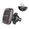 Techsuit - Car Holder MagGrip (S4) - Secure Magnetic Grip for Air Vent, 360° Rotation, with Metal Plates - Black/Red