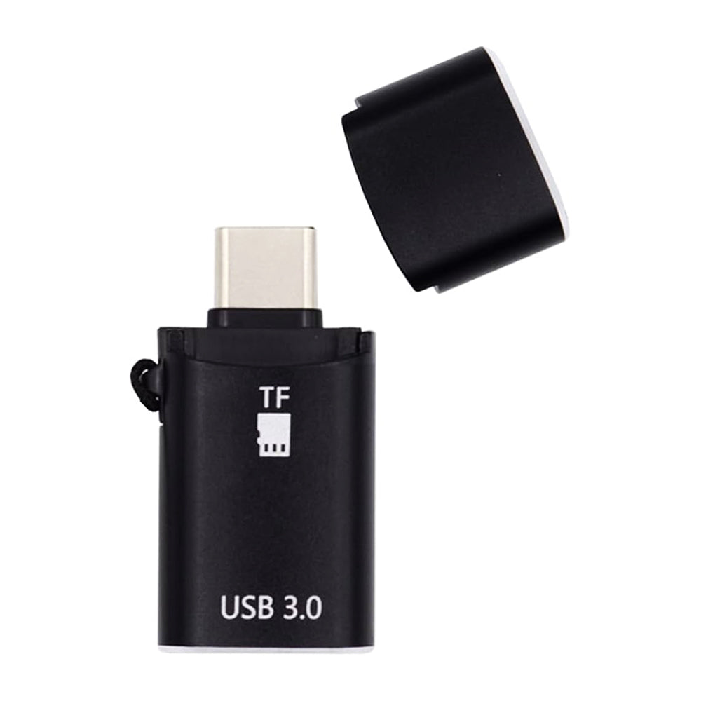Cititor de Carduri 2in1, Adaptor, 3A, Aluminiu - Techsuit AluVoltX (CC1) - Black