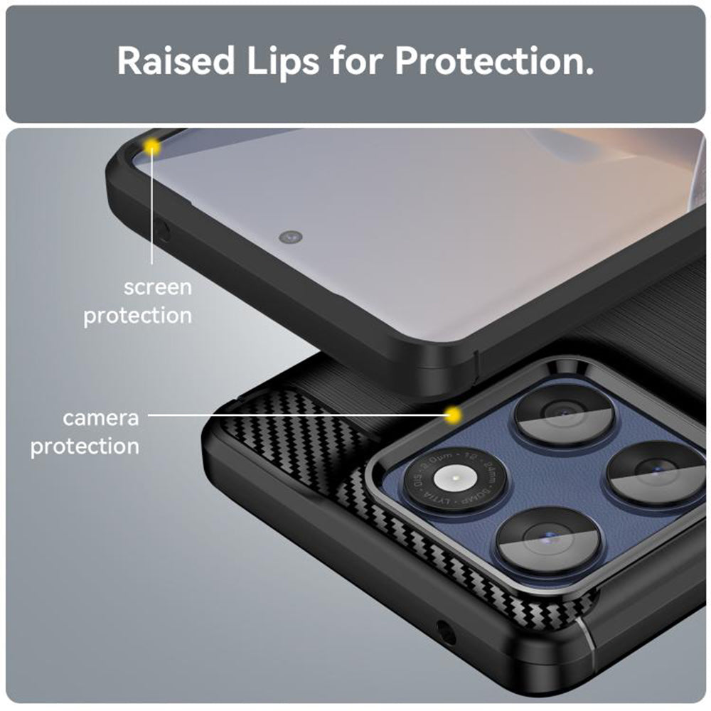 Techsuit - Carbon Silicone - Motorola Edge 60 / Edge 60 Fusion - Black