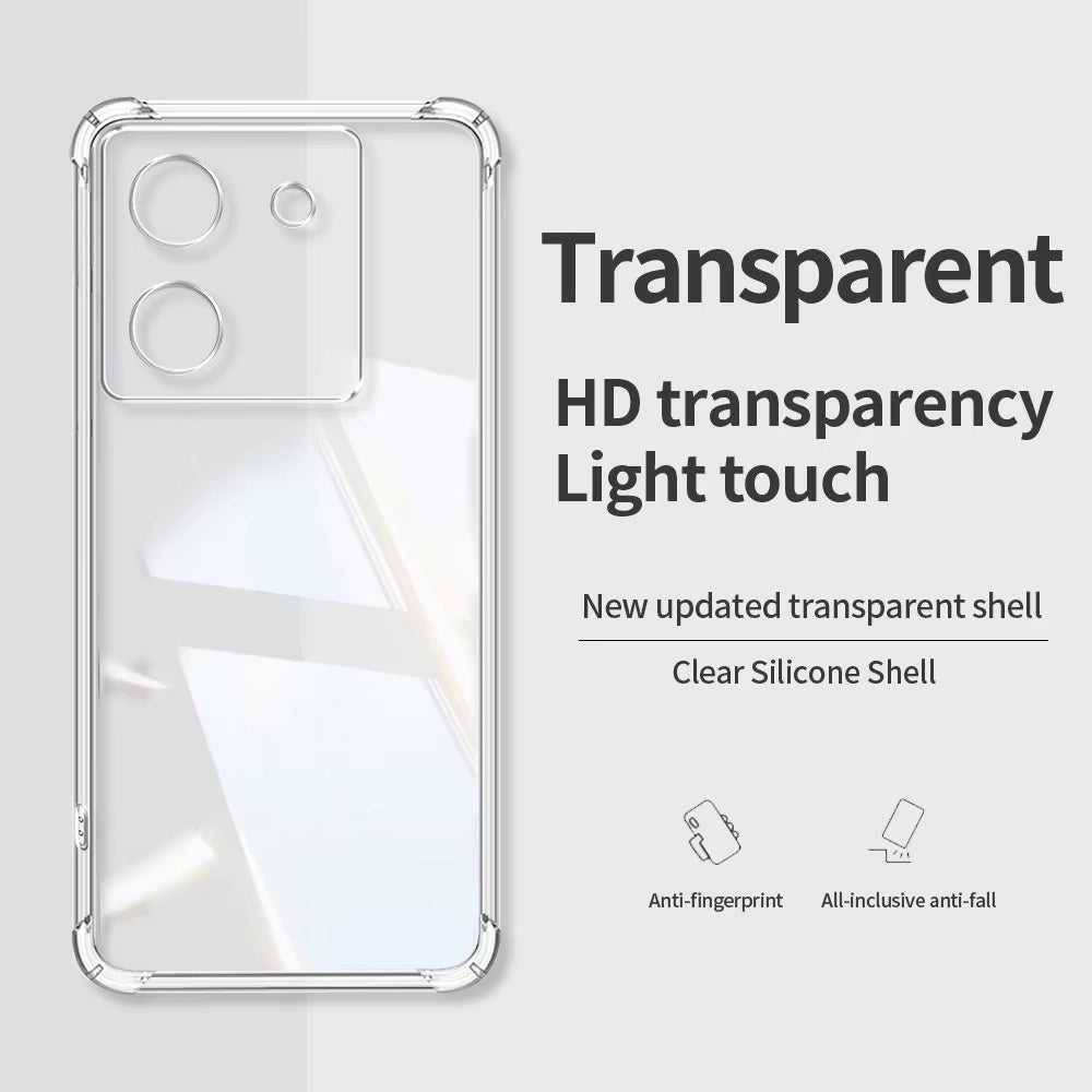 Techsuit - Shockproof Clear Silicone - Xiaomi Poco M7 Pro 5G - Clear