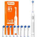 Bitvae - Electric Toothbrush (BVR1) - Soft, with 8 Heads, Smart Timer, Clean/Sensitive/White/Gum Care/Tongue Modes - Whi