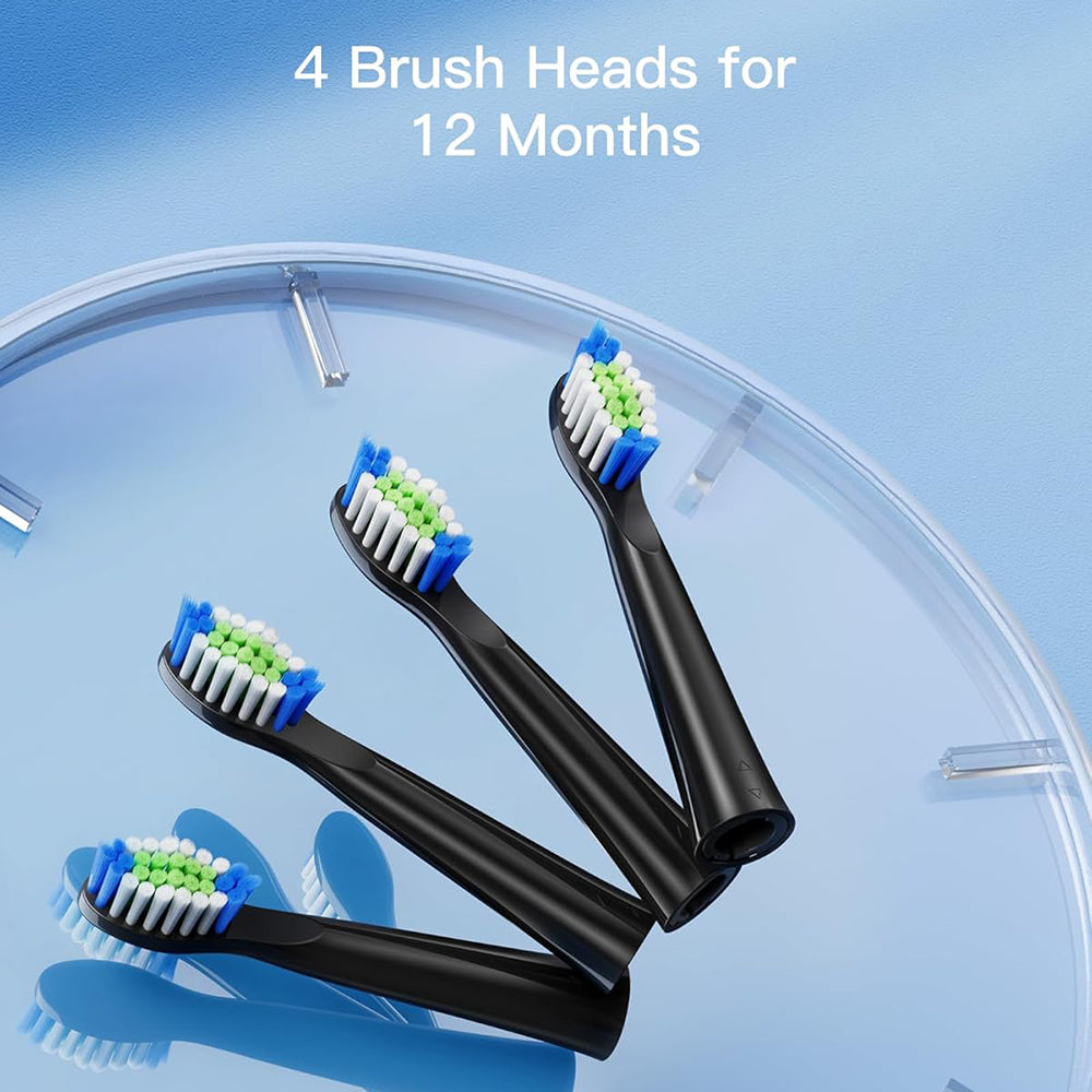 Bitvae - Toothbrush Heads (SDD2) - For Bitvae D2, x4 - Black