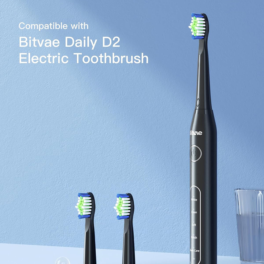 Bitvae - Toothbrush Heads (SDD2) - For Bitvae D2, x4 - Black