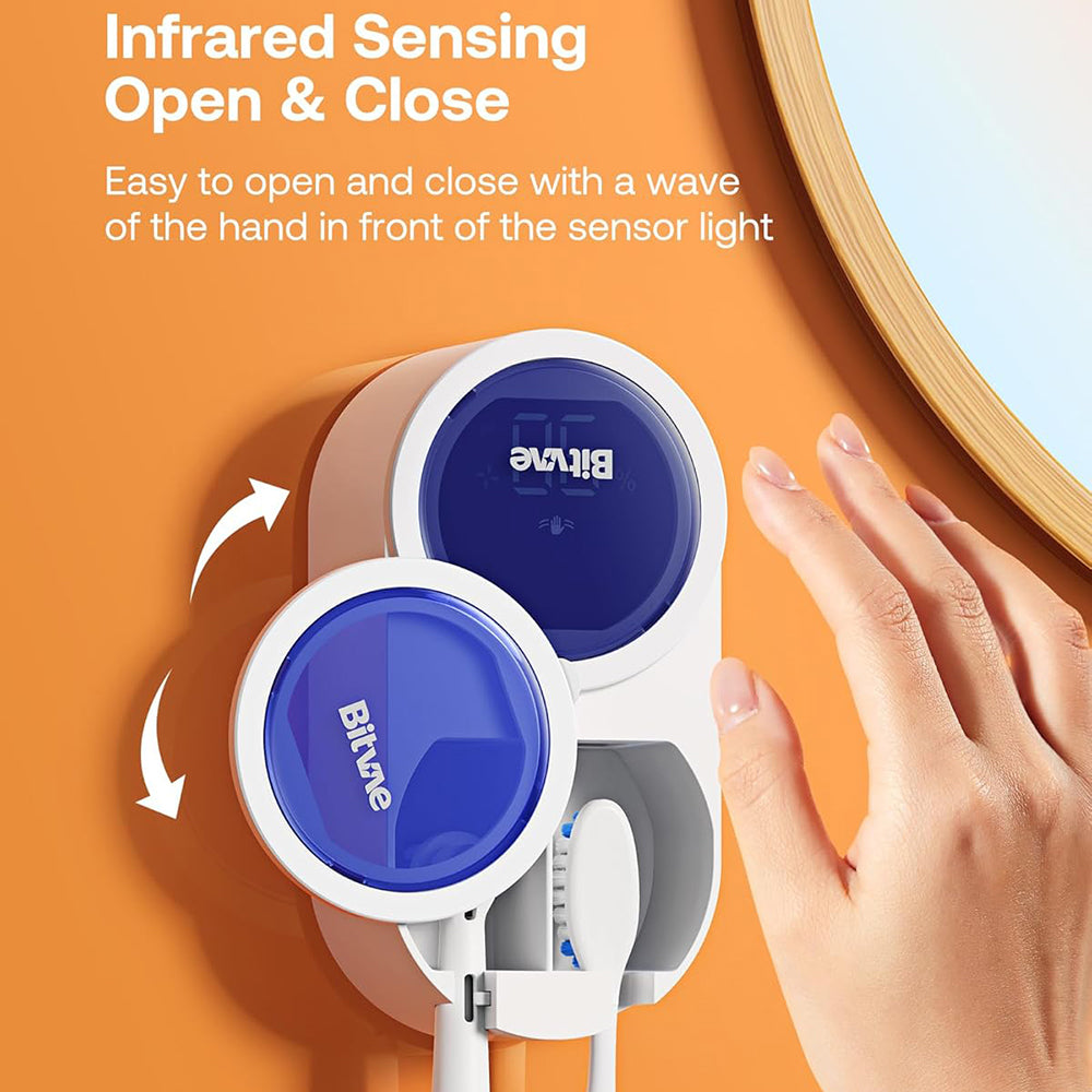 Bitvae - Air Drying Sanitizer (BVX122) - for Toothbrush, UV Disinfection, Inductive Switch, Antibacterial, LED Screen - 