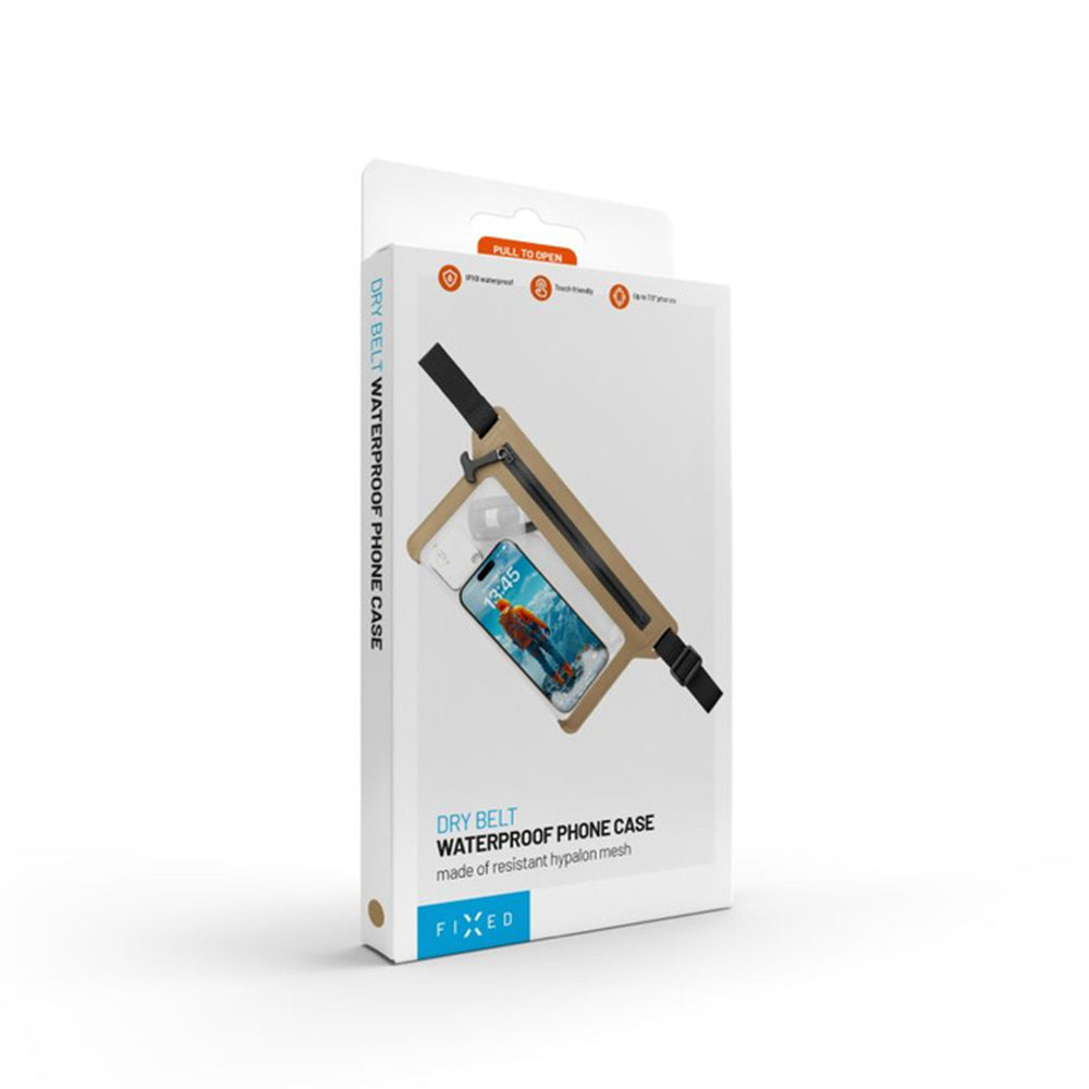 Fixed - Waterproof Case Dry Belt - for Phone up to 7.5", IPX8, Adjustable Strap, Touchscreen Friendly, Hypalon Mesh - Be
