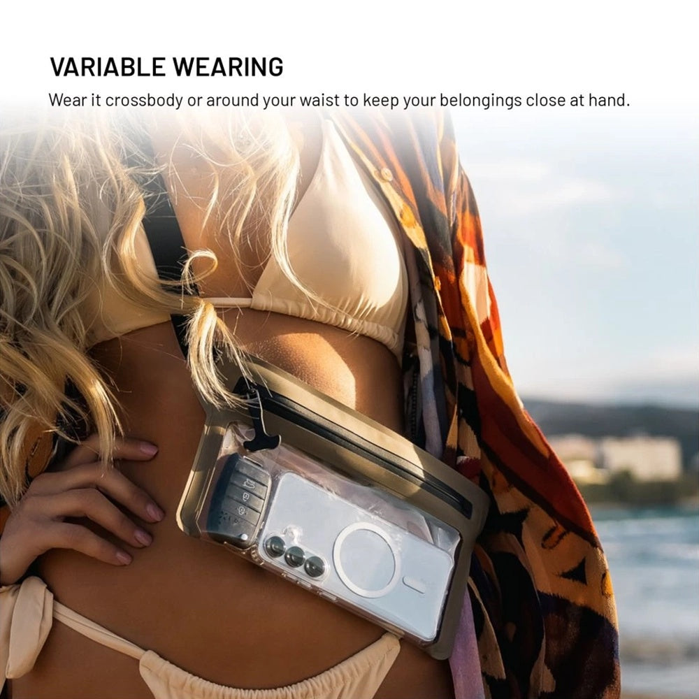 Fixed - Waterproof Case Dry Belt - for Phone up to 7.5", IPX8, Adjustable Strap, Touchscreen Friendly, Hypalon Mesh - Be