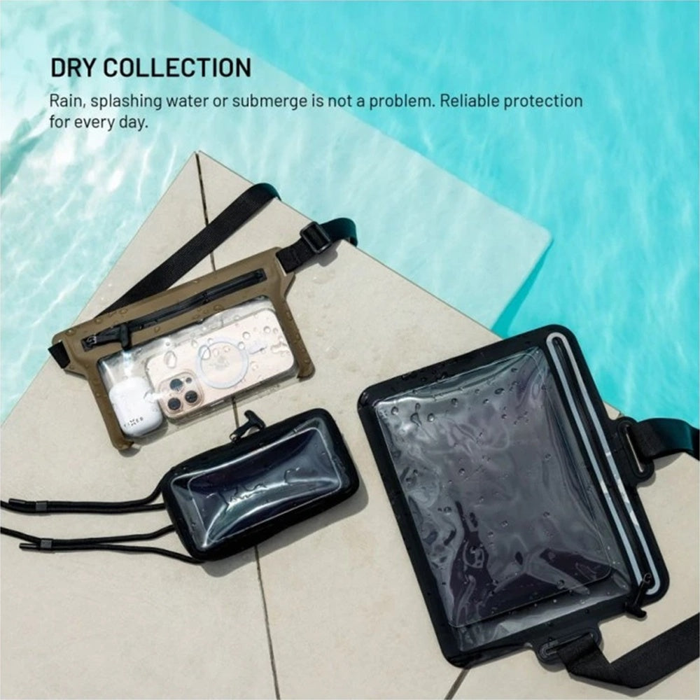 Fixed - Waterproof Case Dry Belt - for Phone up to 7.5", IPX8, Adjustable Strap, Touchscreen Friendly, Hypalon Mesh - Be
