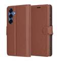 Husa de protectie Techsuit Leather Folio compatibil cu Samsung Galaxy S25, Maro