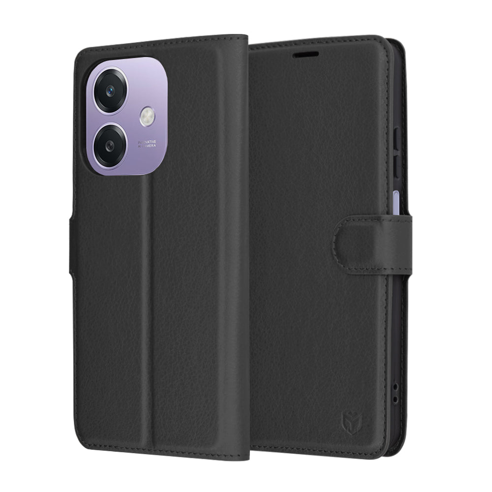 Techsuit - Leather Folio - Oppo A40 4G / A60 5G - Black