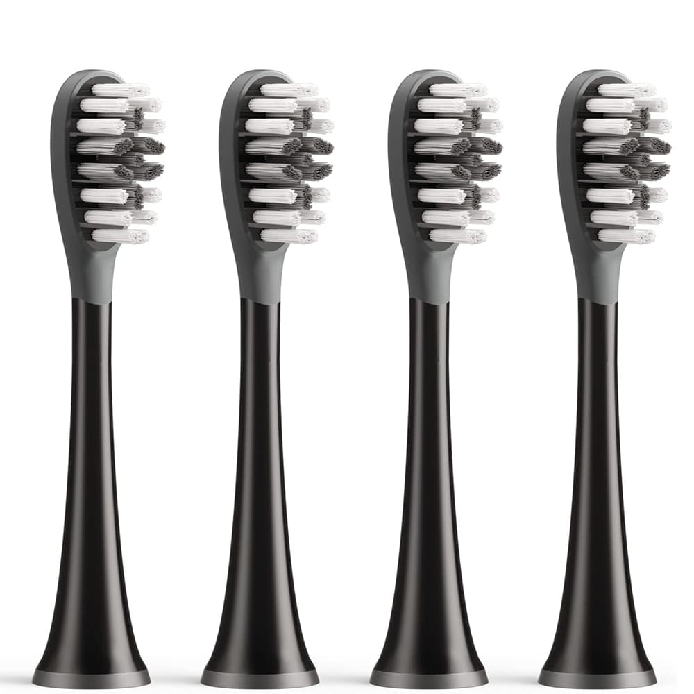 Bitvae - Toothbrush Heads (GCS22) - Gum Care, Ultra Soft Bristles, for Bitvae S2\S3, x4 - Black