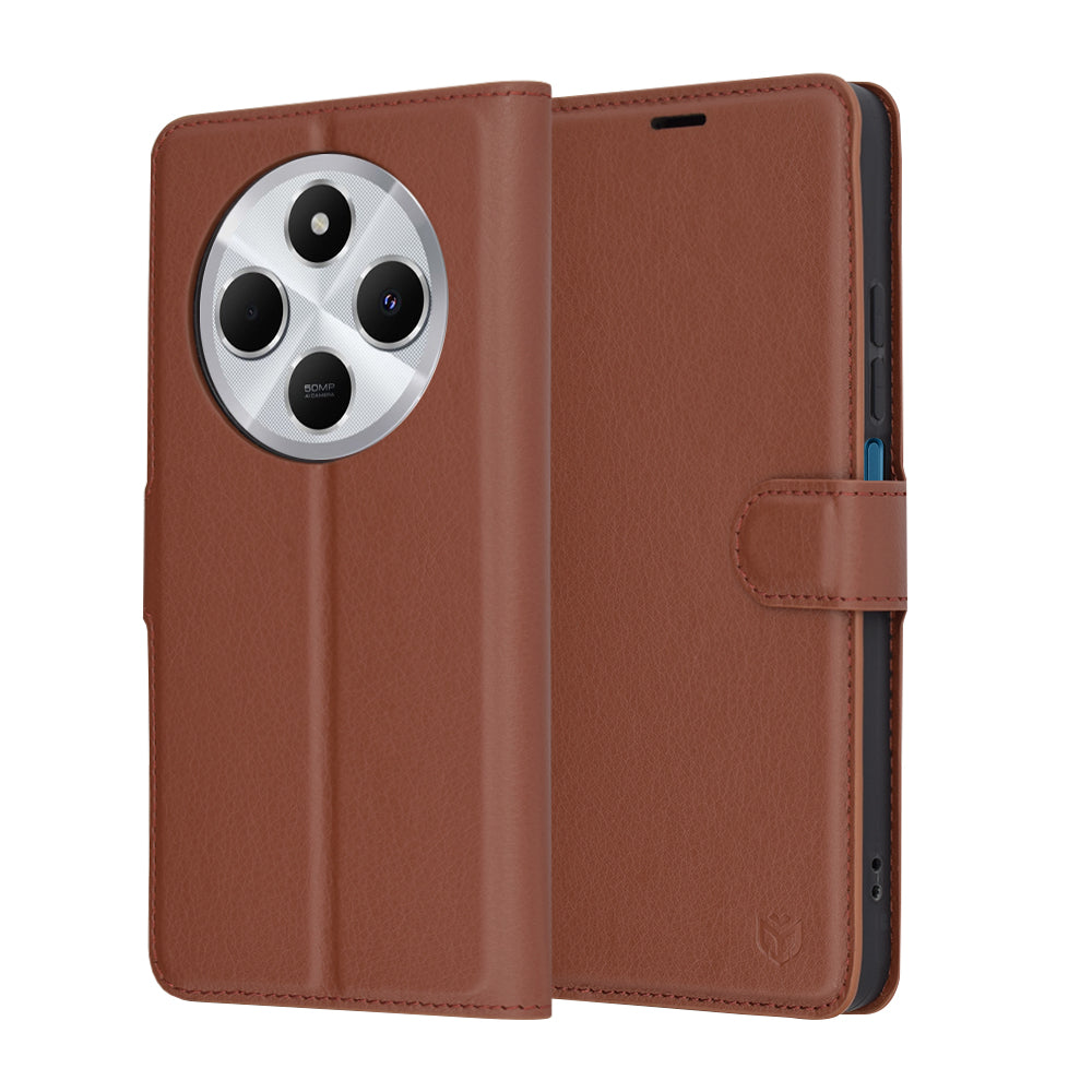 Techsuit - Leather Folio - Xiaomi Redmi 14C / Poco C75 - Brown