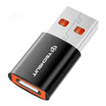 Techsuit - Premium OTG Adapter HyperPort (A5) - Type-C to USB, 6A, 5Gbps, Plug and Play, Fast Data Transfer - Black / Or