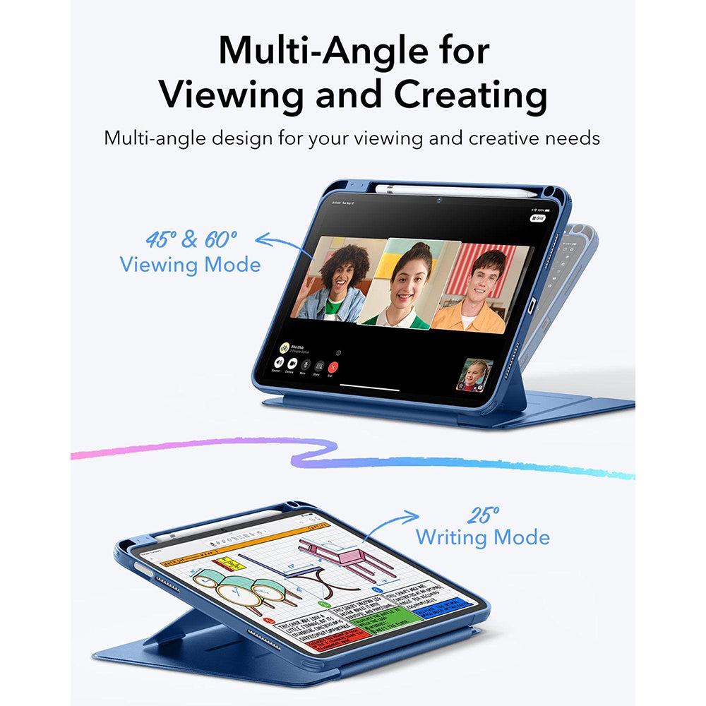 ESR - Flip Hybrid (with Pencil Holder) - iPad 10 (2022) 10.9 / 11 (2025) / 12 (2026) - Blue
