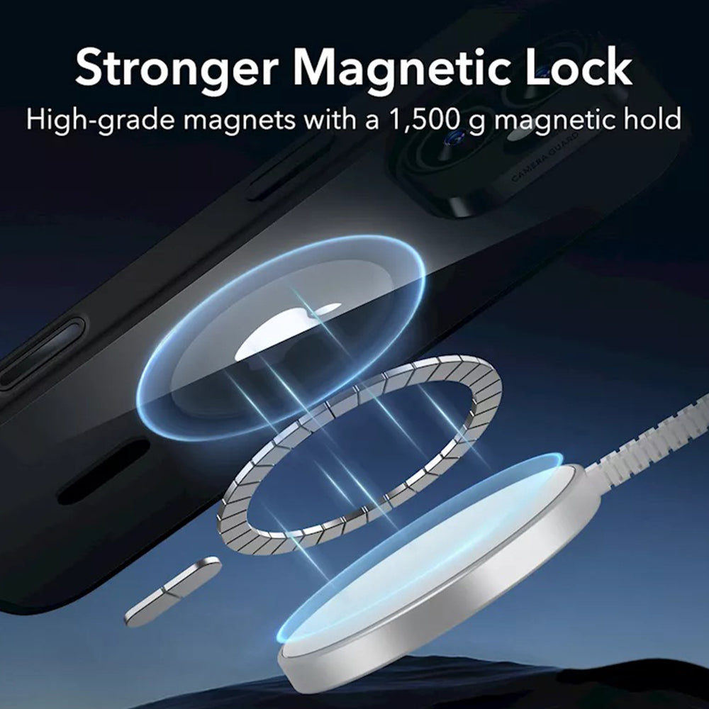 ESR - Classic Hybrid HaloLock - iPhone 16 - Clear Black