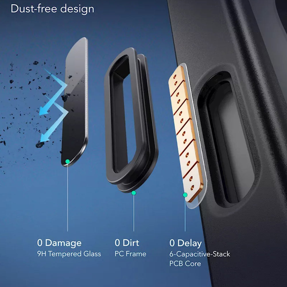 ESR - Classic Hybrid HaloLock - iPhone 16 - Clear Black