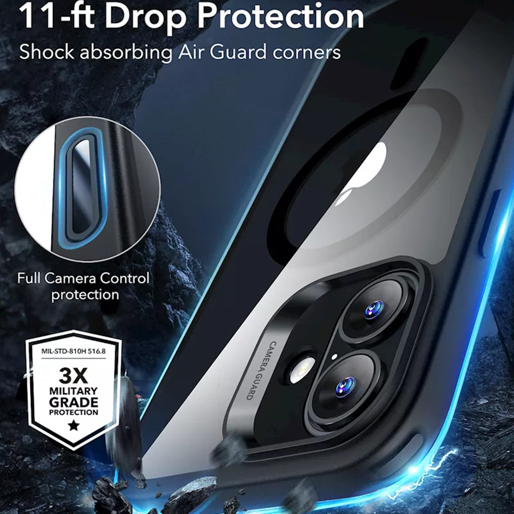 ESR - Classic Hybrid HaloLock - iPhone 16 - Clear Black