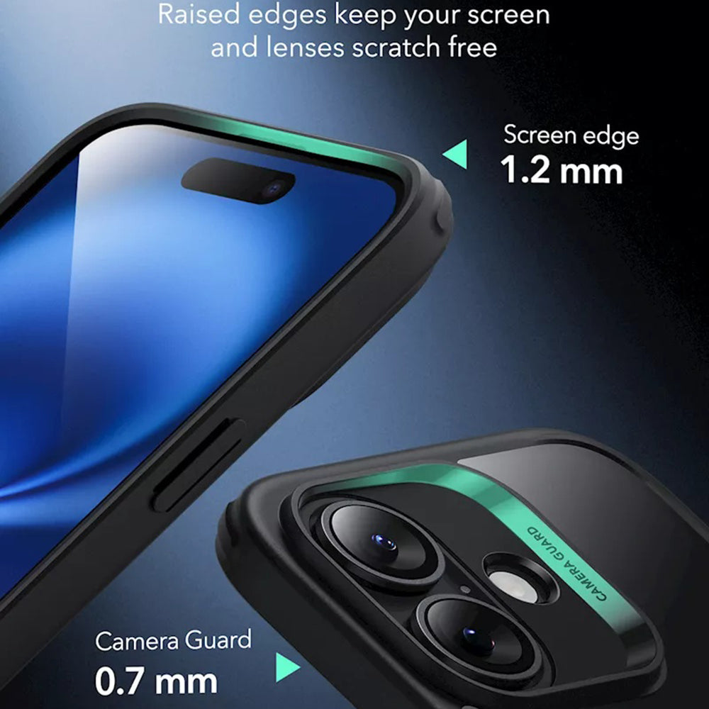 ESR - Classic Hybrid HaloLock - iPhone 16 - Clear Black
